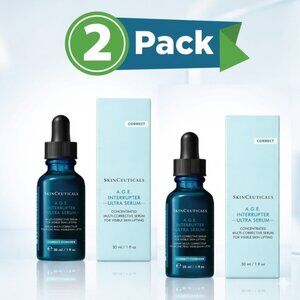 SkinCeuticals A.G.E. Interrupter Ultra Serum 1oz x2 Anti-Wrinkle Firming serum.